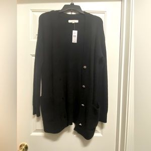 Long cardigan with rhinestone buttons loft